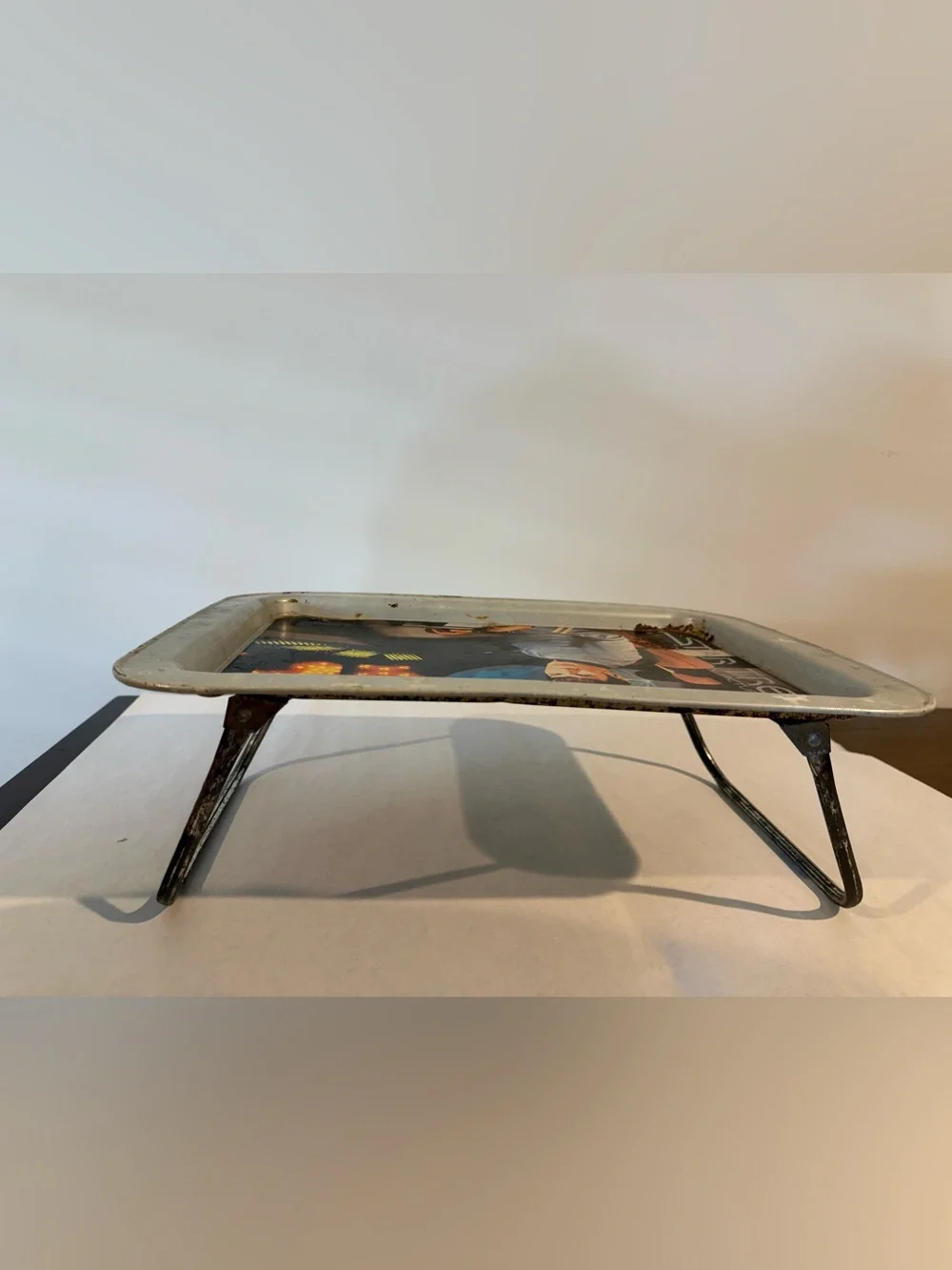 Vintage 1979 Star Trek The Motion Picture Spock Metal TV Lap Tray Functional